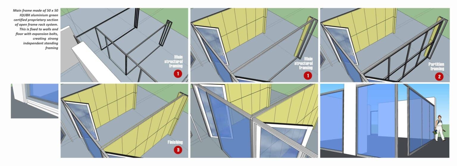 OPEN MODULAR FRAME STRUCTURE SYSTEM IQUBX