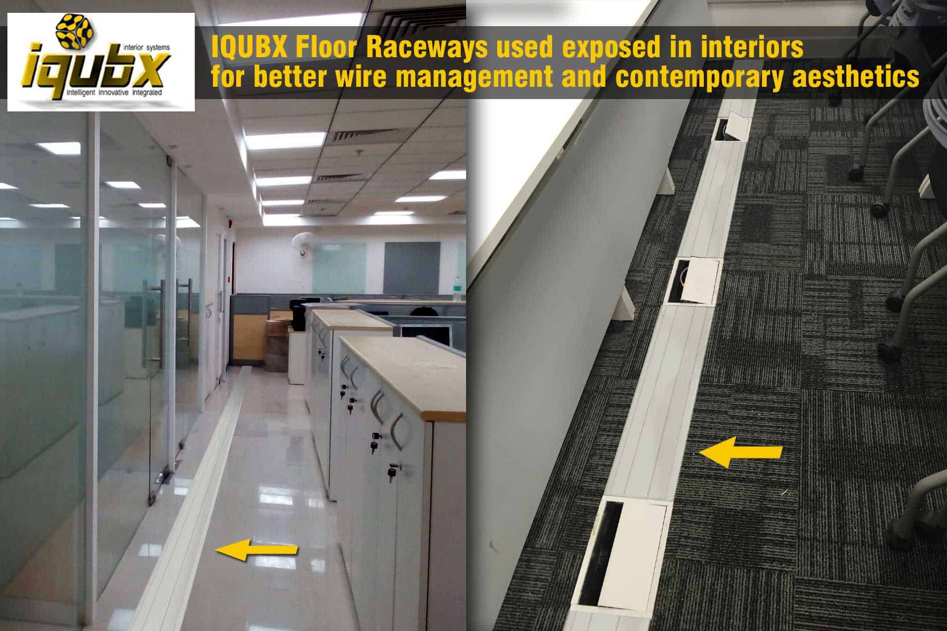 Wire Raceway System  Cable Management For Floors 