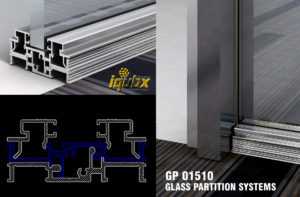 IQUBX GP1510 glass partition system is sleek & versatile and is designed to match IQUBX modular office partitions