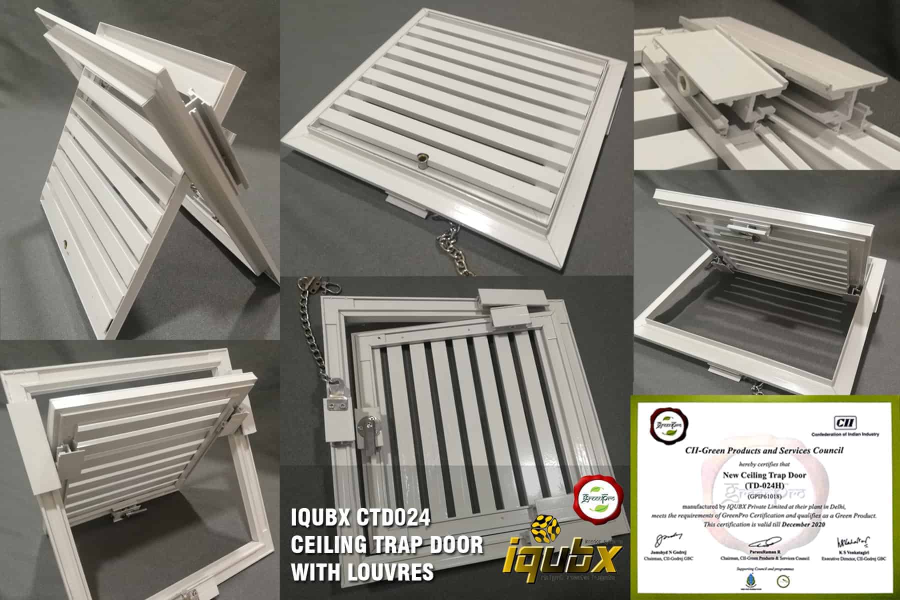 IQUBX CTD024 CEILING TRAP DOOR WITH LOUVRES 