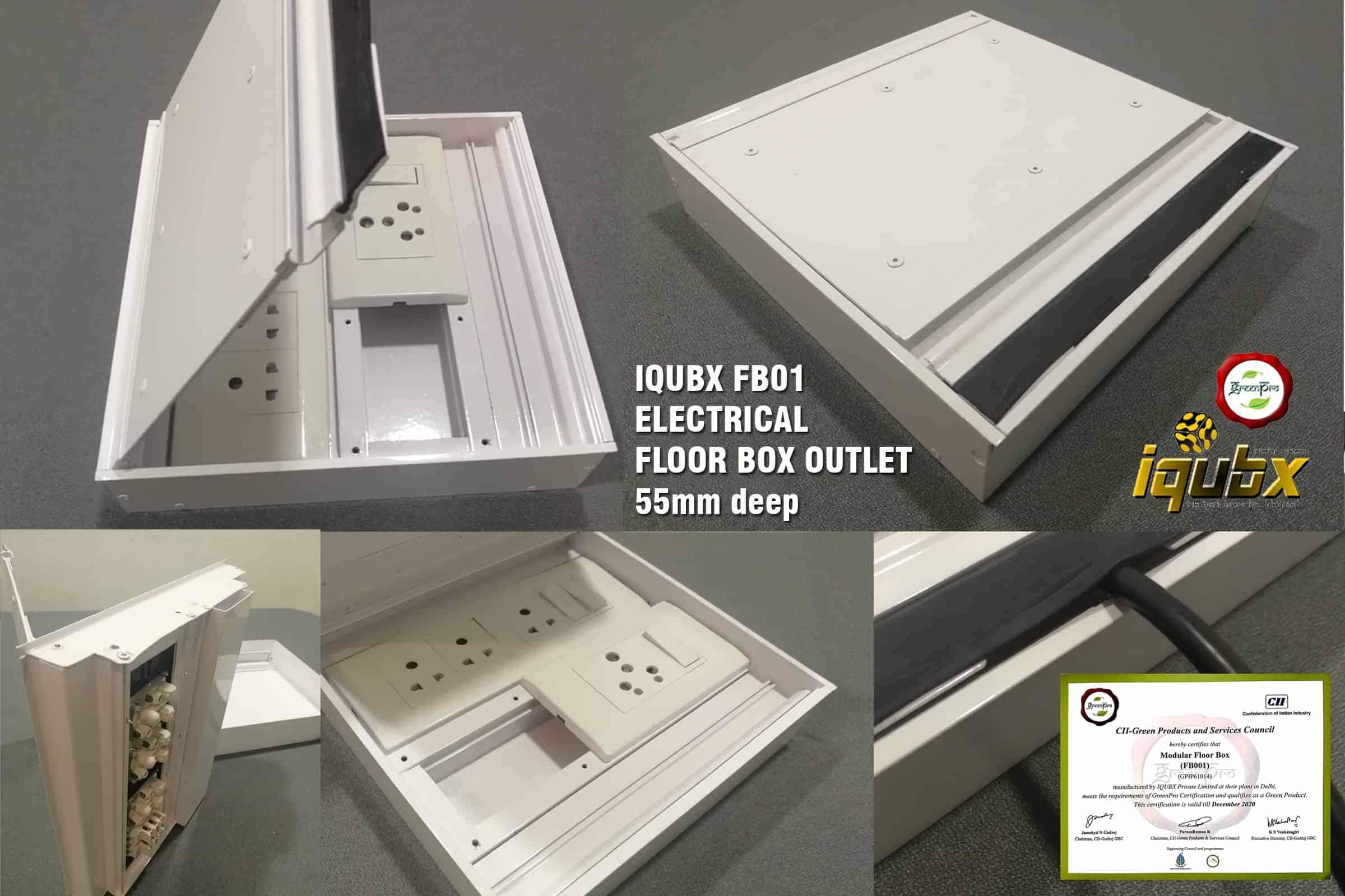 Electrical Floor Box Aluminium Recessed Floor Box Outlet