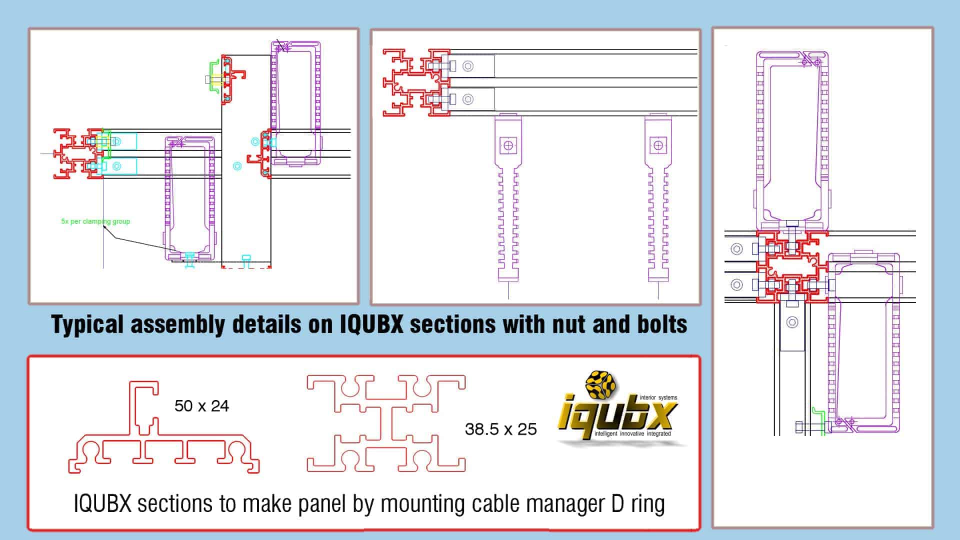 iqubx rack cable manager server accessory d ring assembly