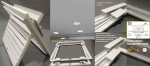 IQUBX green certiied product aluminium ceiling trap doors come in all possible sizes