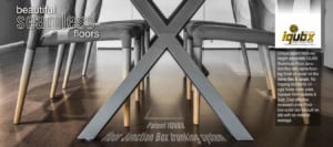 IQUBX certified patented aluminium modular floor junction box for semless floors