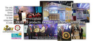 IQUBX products - Greenpro certified by IGBC, CII