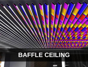 Baffle ceiling