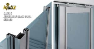 IQUBX aluminum glass door sliding DETAIL