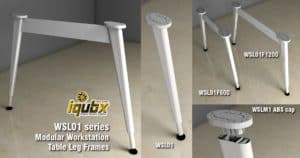 Iqubx modular workstation table leg and leg frames