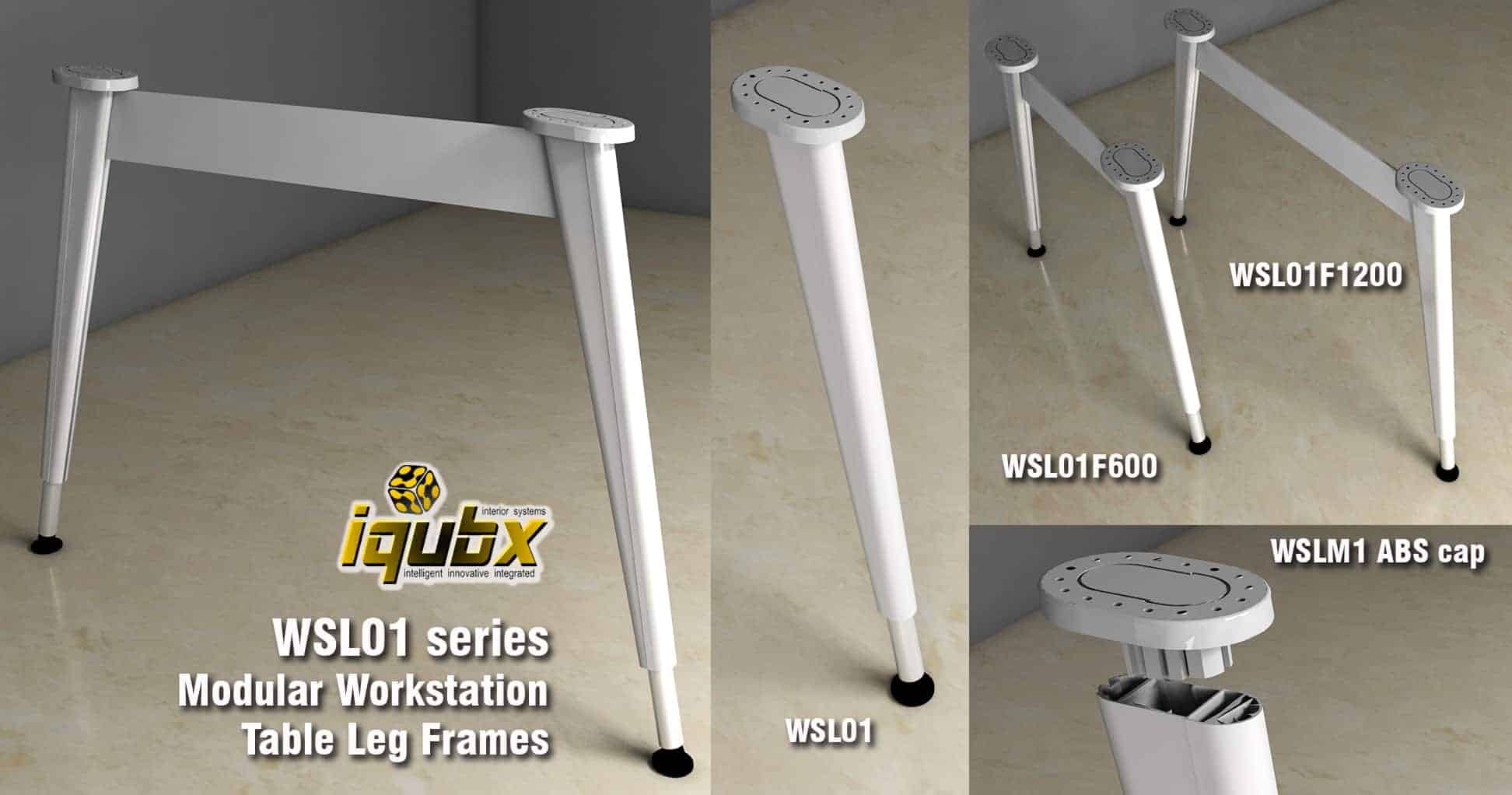 Iqubx modular workstation table leg and leg frames