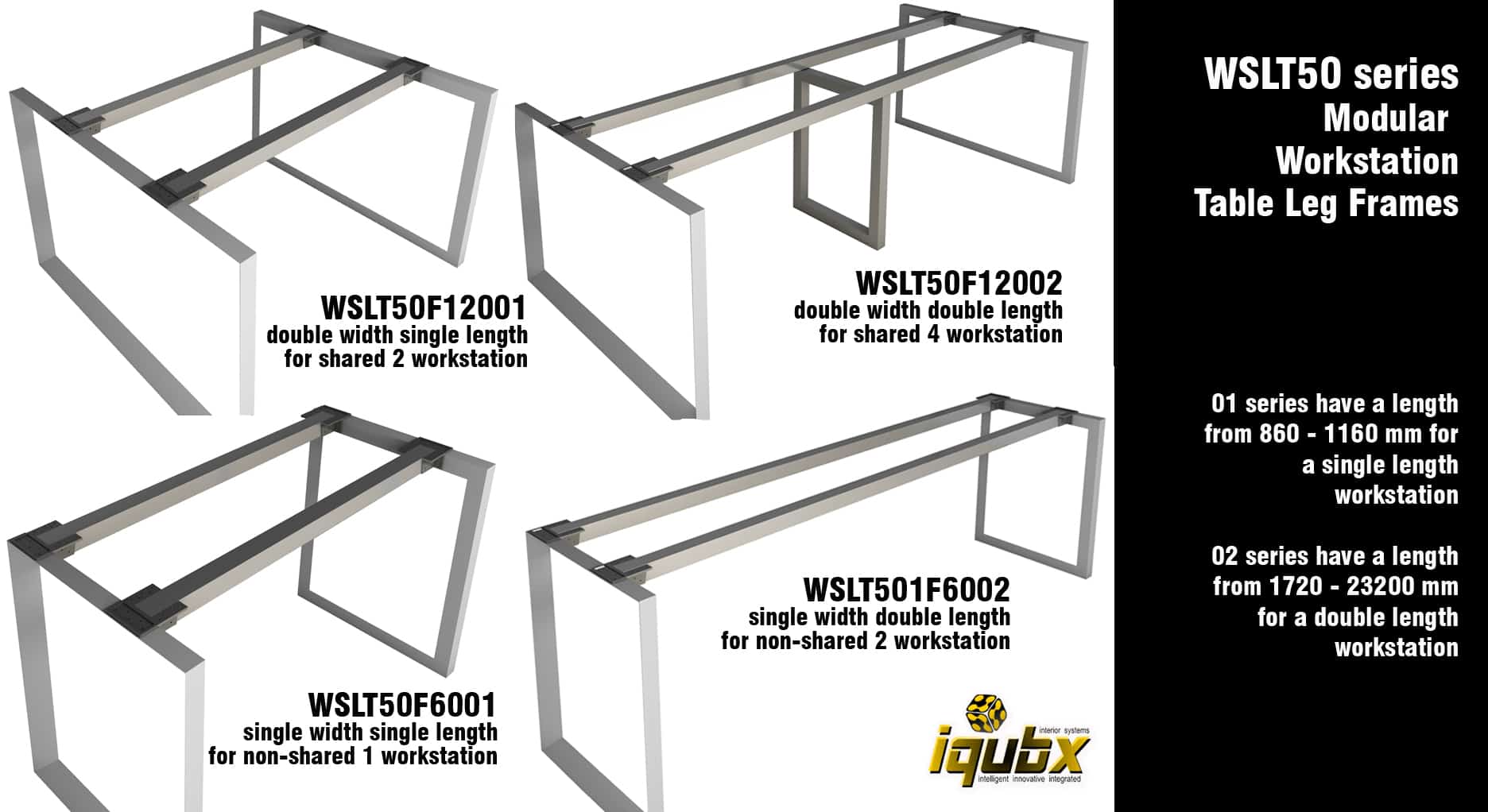 Iqubx modular leg frames