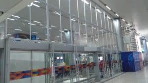 lightweight polycarbonate partition GMR hyderabad airport (1)
