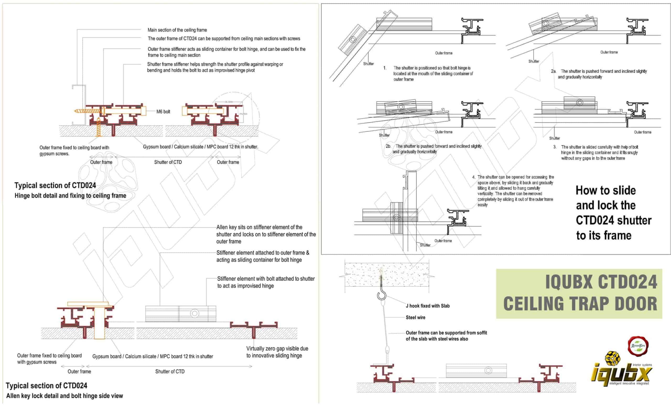 IQUBX CTD024 CEILING TRAP DOOR dwgs - IQUBX