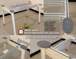 Iqubx modular workstation table leg and leg frames