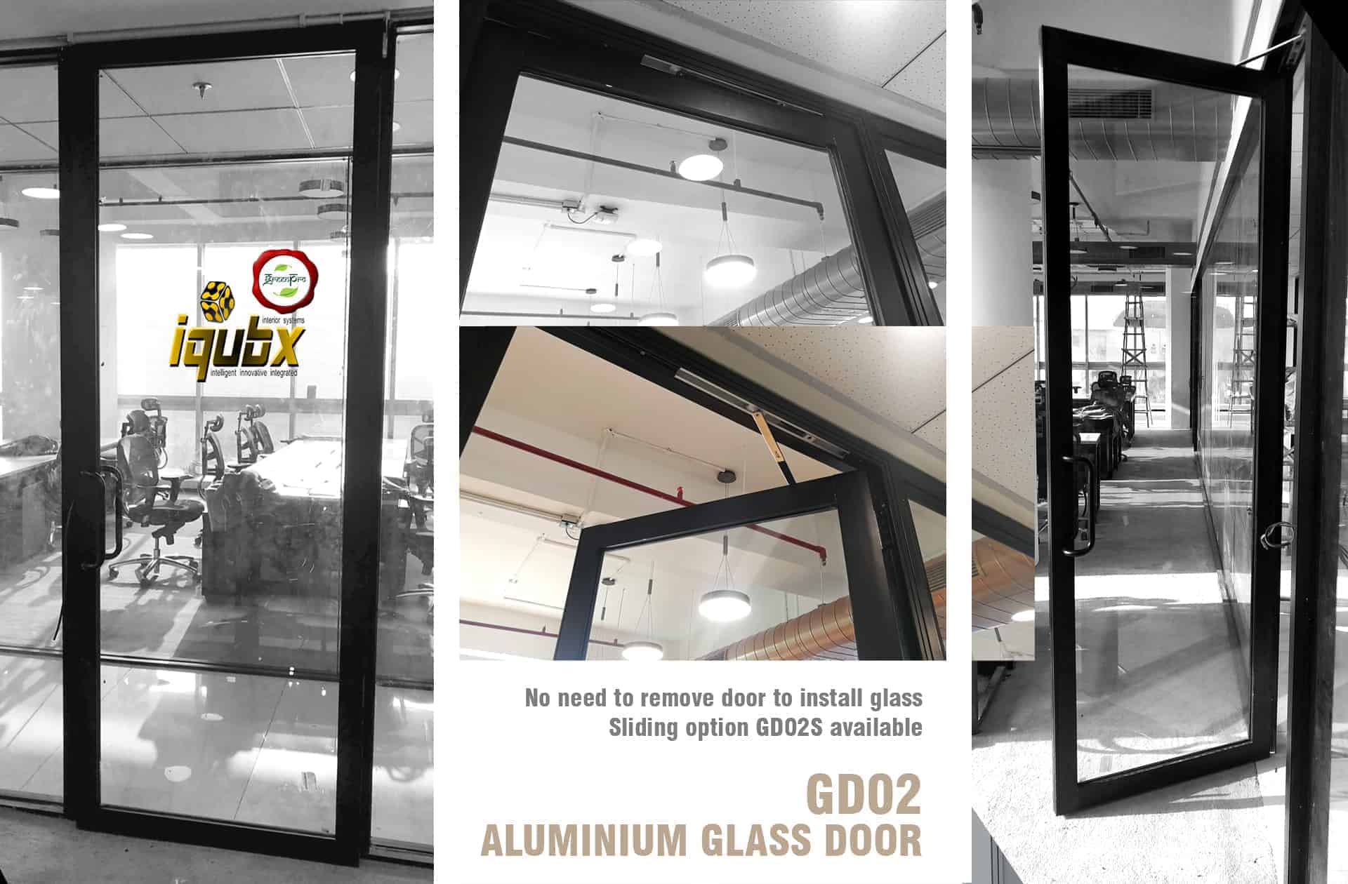 GD02 IQUBX aluminum glass door