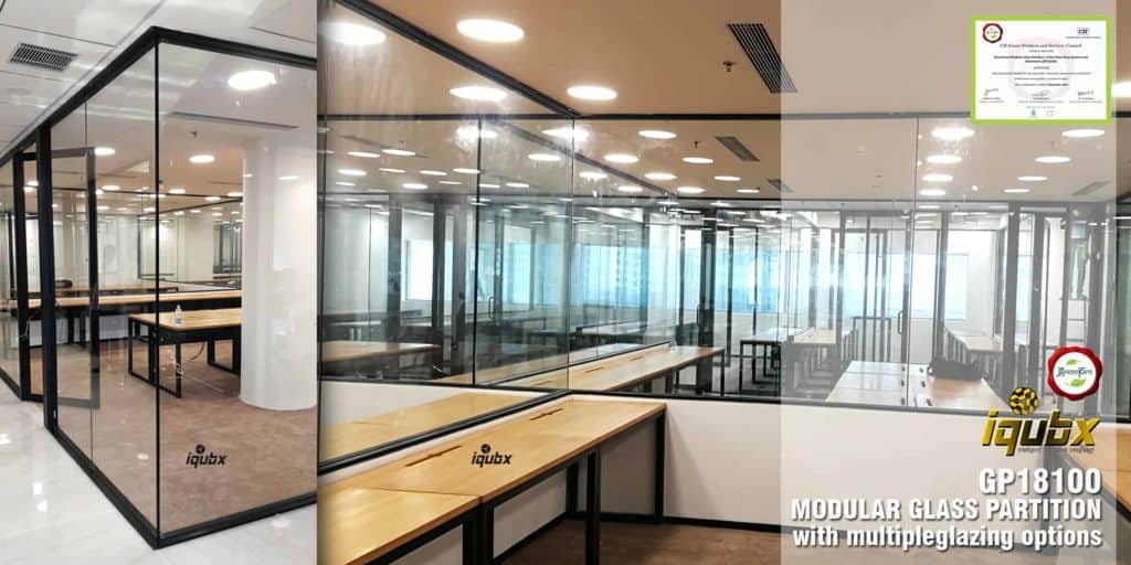 Glass Partition Wall System - Modular Aluminium Glazed Partition