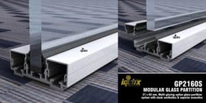 GP2160 multiglazing option GLASS partition system 2