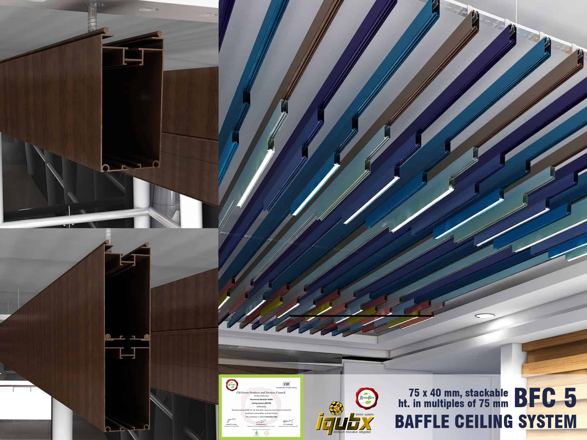 iqubx baffle ceiling bfc5