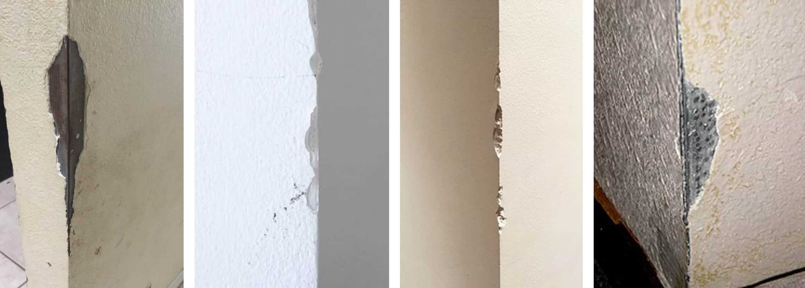 damaged wall corners collage