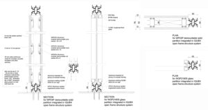 typical details of open frame structure system for brochure