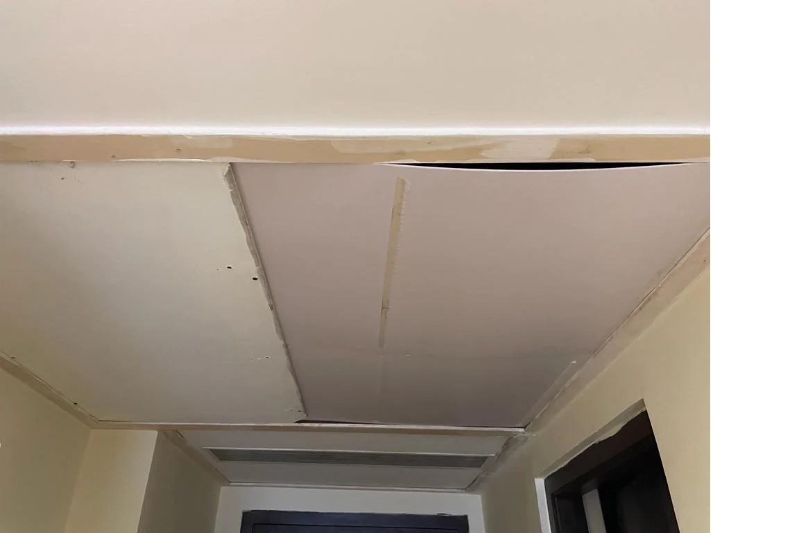 bad wooden ceiling trap door