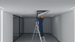 lean format for standard and small custom size ceiling access solutions PLANEA series by skyhatch iqubx